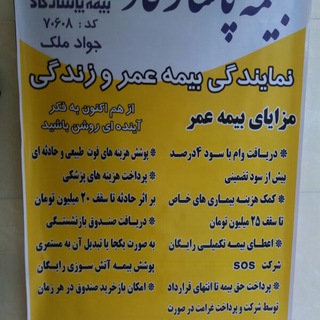 بیمه زندگی پاسارگاد کد: 70608 (@bimepasargadmalek)
